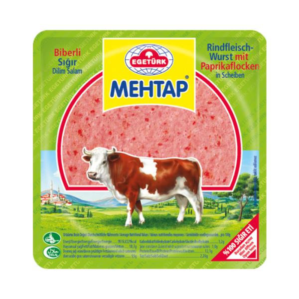 Egetürk Rindfleischwurst mit Paprika 150g