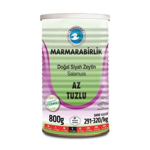 Marmarabirlik Schwarze Oliven S (salzarm) 800g