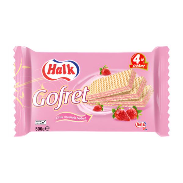 Halk Waffeln mit Erdbeer 500g