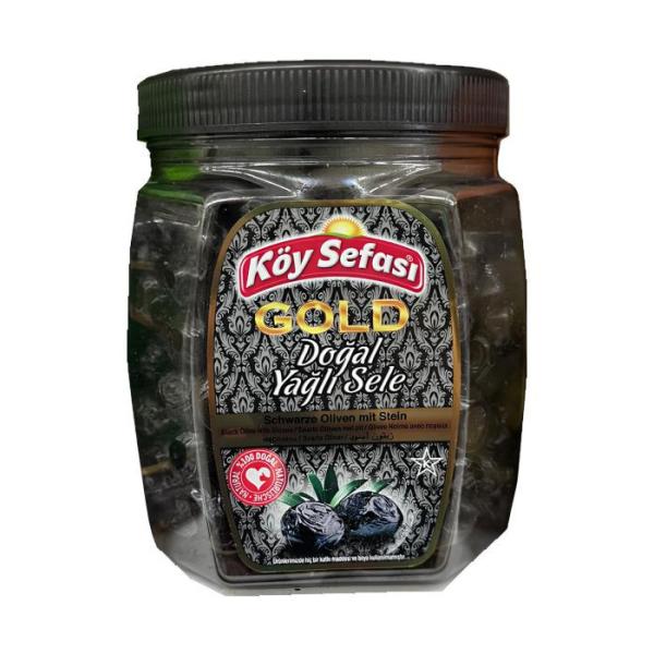 Köy Sefası Schwarze Oliven (gold) 800g