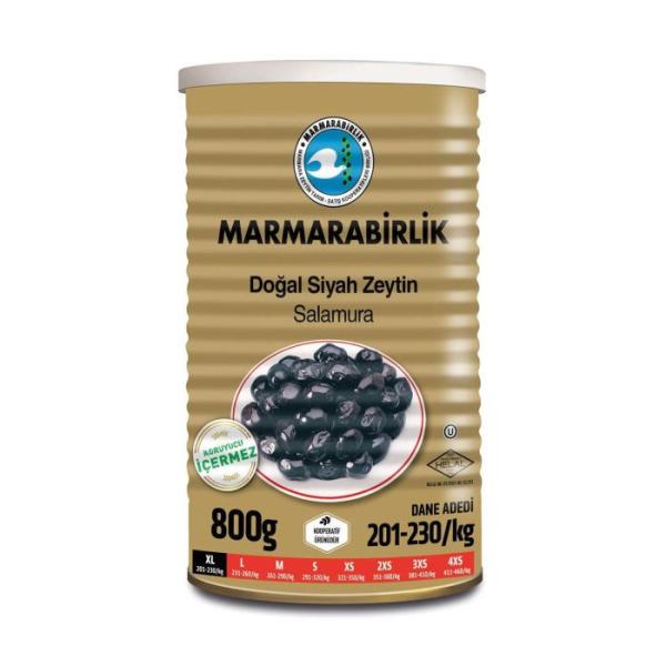 Marmarabirlik Schwarze Oliven (mega) 800g
